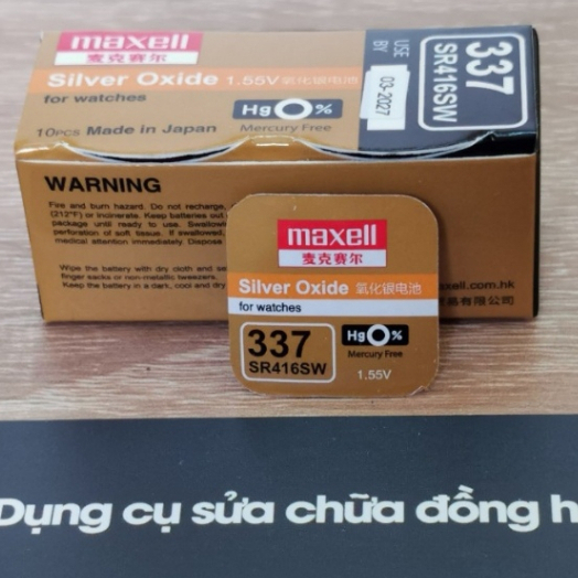 Viên Maxell Japan SR416SW 337 LR416 V337 337A  1.55V