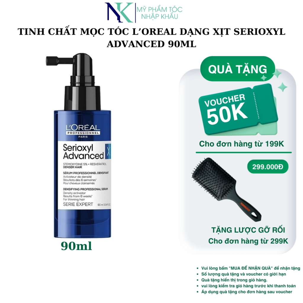 TINH CHẤT MỌC TÓC L’OREAL DẠNG XỊT SERIOXYL ADVANCED 90ML