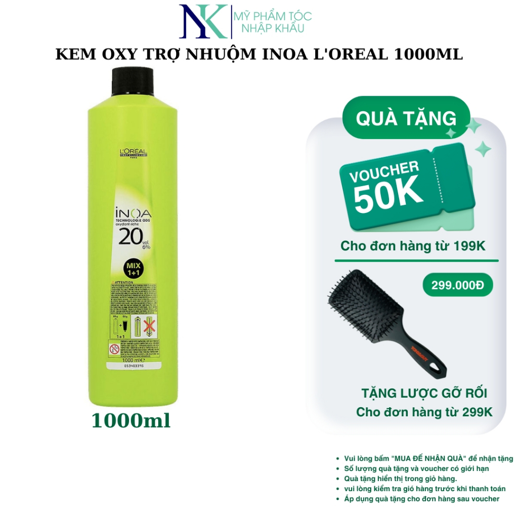 Kem Oxy Trợ Nhuộm Inoa L'oreal 1000ml