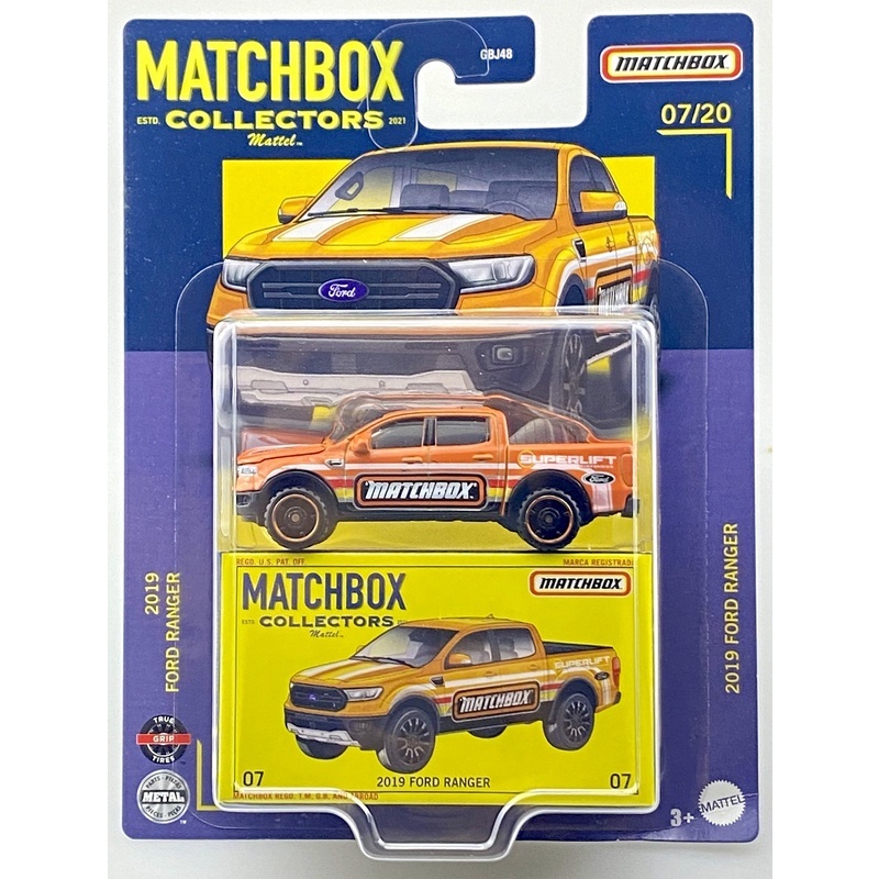 Xe bán tải mô hình Matchbox Superfast Moving Parts 2019 '19 Ford Ranger