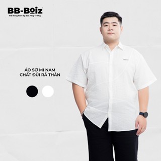[BigSize] Áo sơ mi nam CHẤT ĐŨI RÃ THÂN BB - BOIZ | Big Size 80kg - 130kg | Mã SMN6