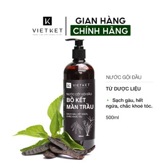 Nước Gội Đầu Dược Liệu Bồ Kết Mần Trầu VIETKET 500ml - Sạch Gàu, Hỗ Trợ Mọc Tóc, Dưỡng tóc chắc khỏe