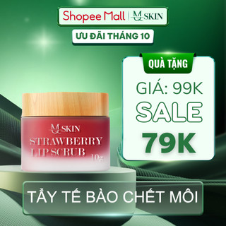 ( TẶNG NƯỚC RỬA TAY ) Tẩy tế bào chết môi MQ Skin - Strawberry lip scurb giúp môi mịn màng, hồng hào.
