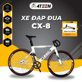 4TCX8_01 Xe Đạp Tay Cong 4TEEN FIXED GEAR CX-8 Khung Sườn Hợp Kim Nhôm Siêu Nhẹ Thiết Kế Không Phanh