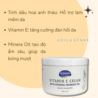 (New) Kem Dưỡng Da Redwin Vitamin E 330g