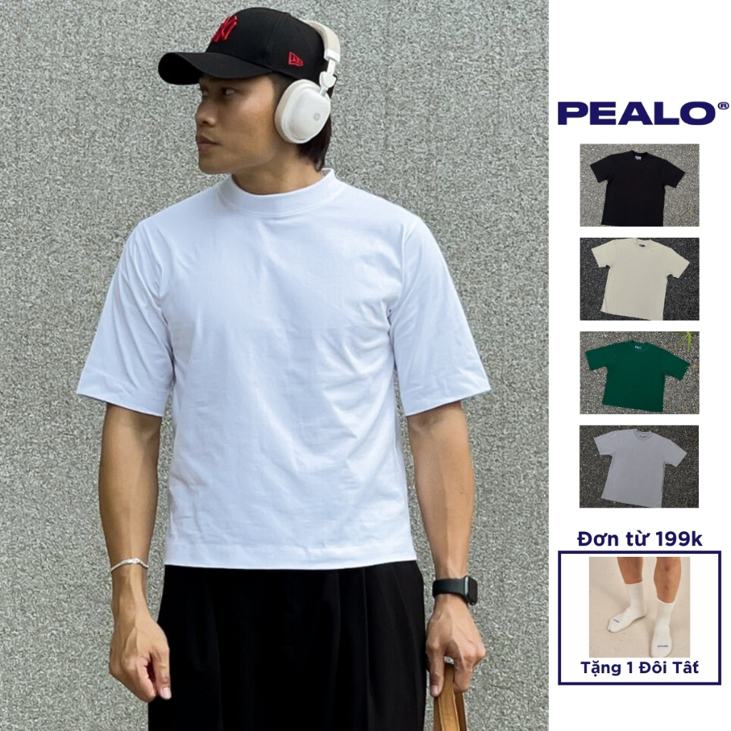 Áo thun nam nữ PEALO form Boxy cotton 250gsm
