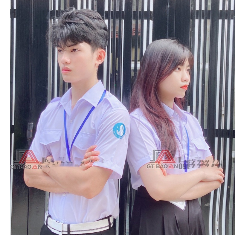 Áo Hội Sinh Viên Việt Nam Logo Thêu Cho NAM NỮ - Đồng Phục Sơ Mi Tay Ngắn Kiểu Chuẩn Kate Mềm Thấm Hút