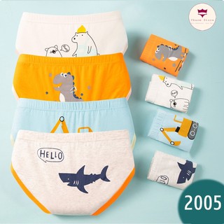 Set 4 quần lót bé trai, quần chíp bé trai tam giác 10-40kg (2-10t), quần sịp cho bé trai chất cotton thoáng mát 200x