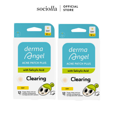 Combo 2 Miếng Dán Mụn Giảm Viêm, Giảm Đỏ Dùng Ban Ngày Derma Angel Plus 12 pcs