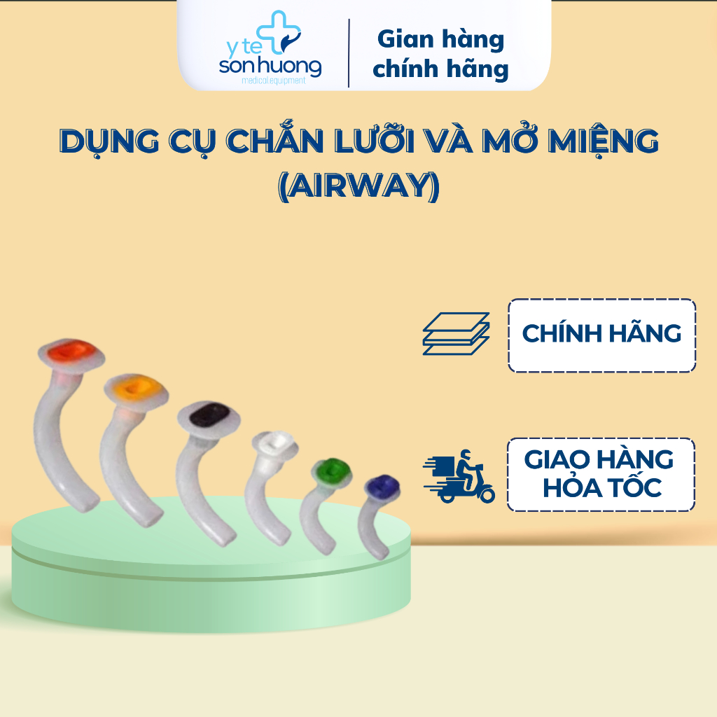 Dụng cụ chắn lưỡi và mở miệng (Airway)