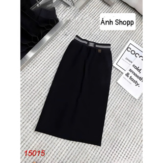 Chân Váy Chữ A Dáng Xuông Nữ Bigsize Cạp chun 8cm .Chân Váy Nữ Xẻ Tà Chất Liệu Umi L1 Co Giãn 4 Chiều.Dày Dặn Nữ có túi