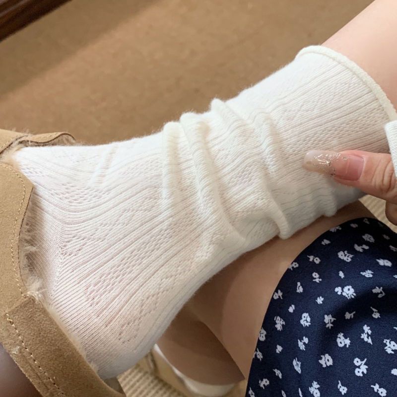 Tất vớ nữ Jengiang chất liệu vải cotton mỏng thoáng khí phong cách retro Lolita ngọt ngào T1133 | BigBuy360 - bigbuy360.vn