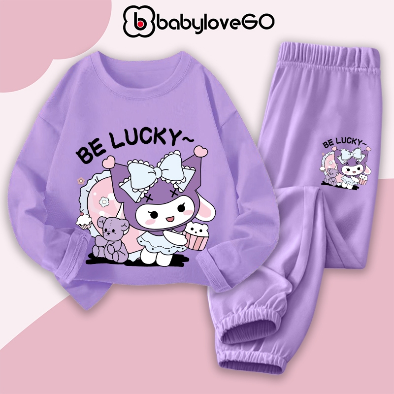 Bộ quần áo dài tay cho bé gái BabyloveGO 2024 đồ bộ cho bé chất thun cotton mềm mịn thoáng mát BD-RM06