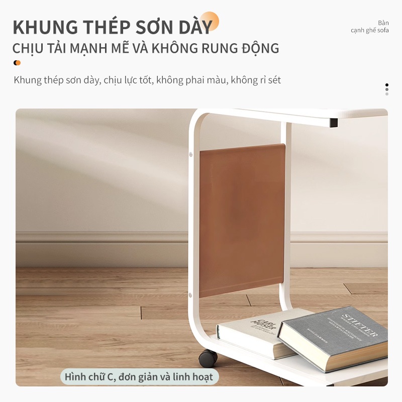 Bàn Trà Sofa Chữ U Bàn Ăn Mini Có Bánh Xe Di Chuyển Kệ Đầu Giường Bàn Trà Nhỏ Di Động Đa Năng | BigBuy360 - bigbuy360.vn