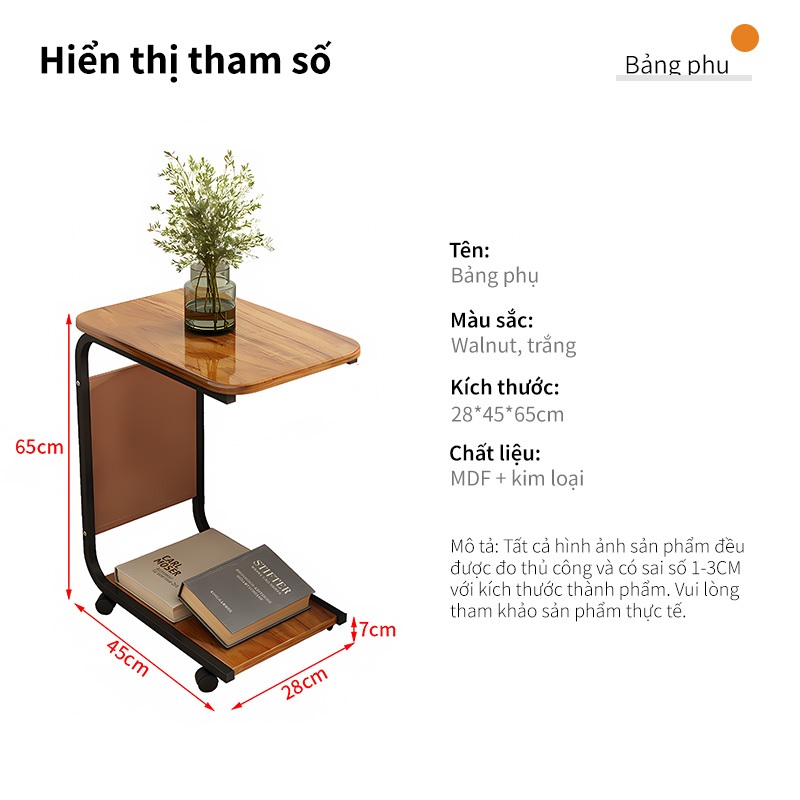 Bàn Trà Sofa Chữ U Bàn Ăn Mini Có Bánh Xe Di Chuyển Kệ Đầu Giường Bàn Trà Nhỏ Di Động Đa Năng | BigBuy360 - bigbuy360.vn