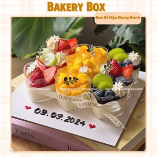 Ly Tim Mica Không Nắp Đựng Mousse, Tiệc Cưới, Sự Kiện (LC-5040 | Set 50)