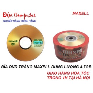 Đĩa DVD Trắng Maxel 4.7GB (Tặng Kèm Vỏ Giấy Đựng Đĩa)