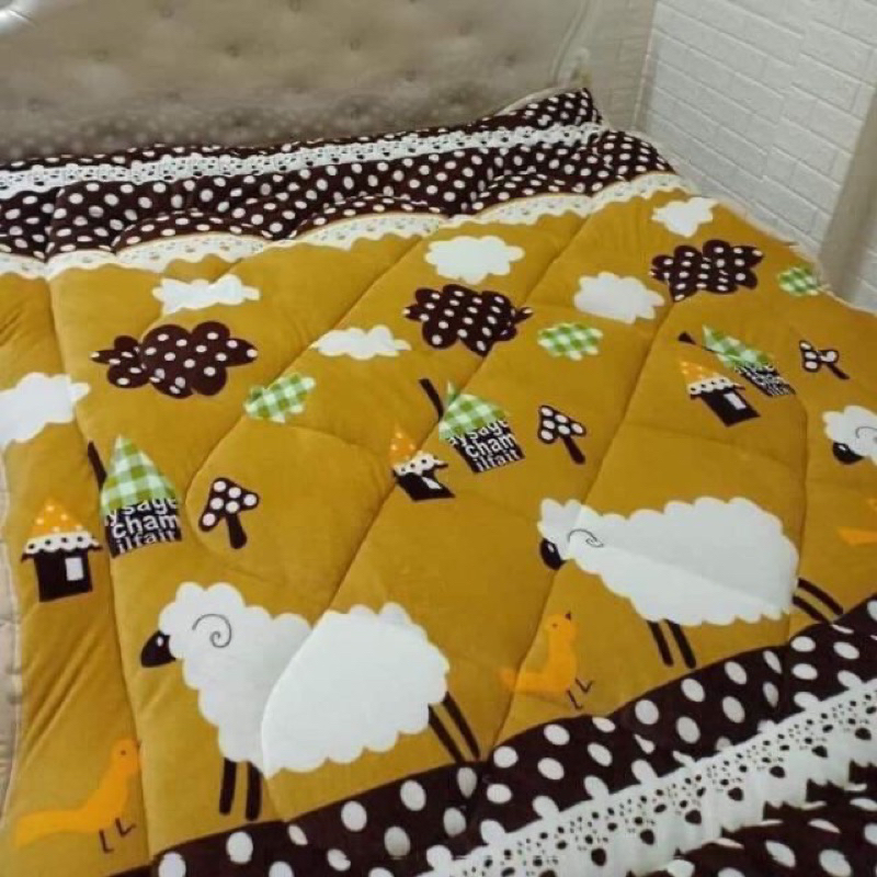 Chăn Lông Cừu đại hàn chăn lông nặng 2,5kg hoạ tiết hình hoa bắt mắt chăn giữ nhiệt tốt chăn lông cừ