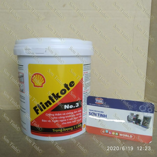 Sơn chống thấm gốc bitum hồ cá koi Flintkote no3 (1 lon 1 lít) màu đen