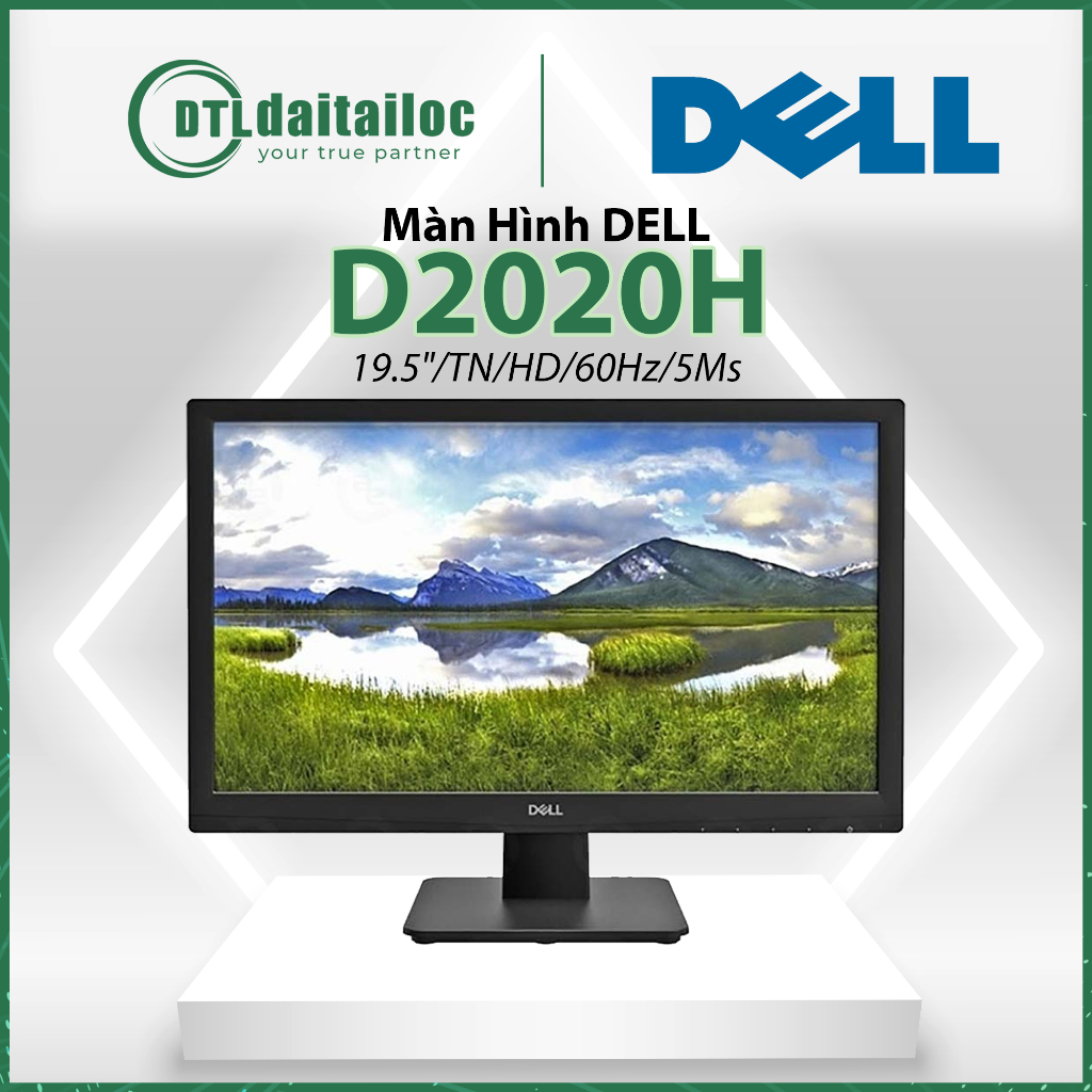 Màn Hình Văn Phòng  Dell 20" E2020H (1600x900/TN/60Hz/5ms) - Chính Hãng | Bảo hành 24 tháng