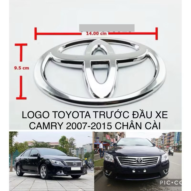 LOGO TOYOTA TRƯỚC ĐẦU XE TOYOTA CAMRY 2007-2015 chân cài