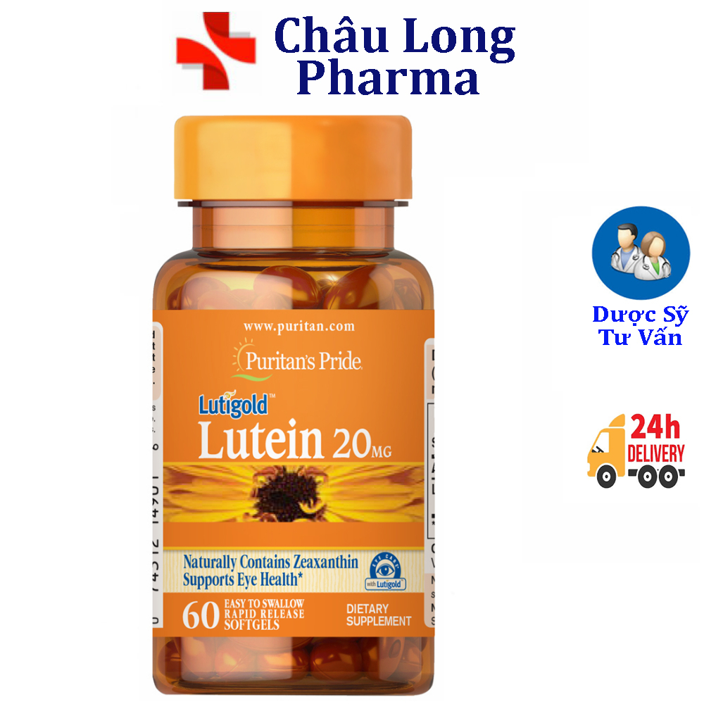 Viên bổ mắt Lutigold Lutein 20mg 60 - 120 viên Puritans Pride Mỹ