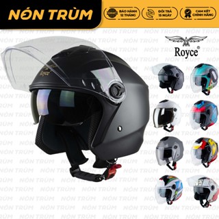 Mũ bảo hiểm 3/4 Royce Xh01 có 2 kính chính hãng cho nam nữ đi xe máy bảo hành 12 tháng