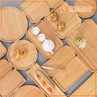 Khay Gỗ Tre Decor Hình Tròn Đĩa Gỗ Tre Tự Nhiên Cao Cấp Nhiều Kích Thước Lựa Chọn Cho Gia Đình