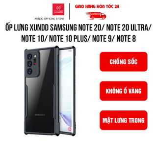 Ốp lưng XUNDD Samsung Note 20/ Note 20 Ultra/ Note 10/ Note 10+/ Note 9/ Note 8 - Viền TPU, Chống sốc, Mặt lưng trong