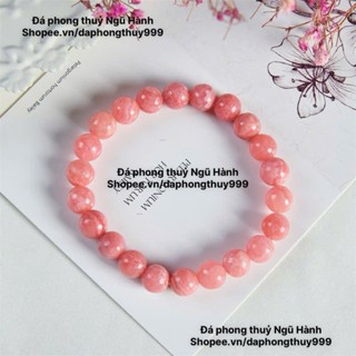  Vòng tay đá phong thủy lắc tay đá đào hoa cực đẹp - đủ size 7-13mm kèm hộp gấm cao cấp 