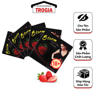  Bao Cao Su Storm 7 Bi Bcs Gai Bi Lớn Hương Dâu Ngọt Ngào Size 52mm Ôm Vừa Vặn  Hộp 1C  