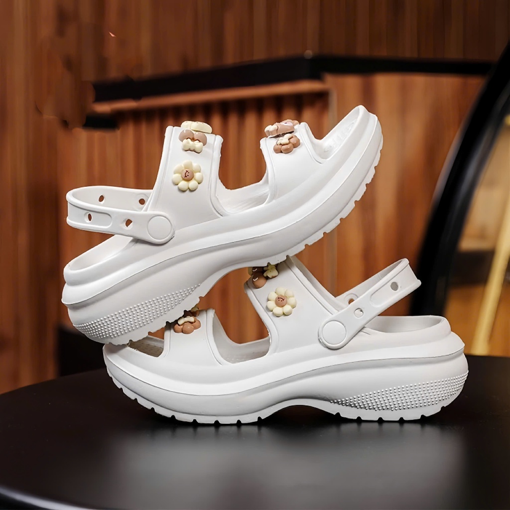 Sandal Crocs Mega Crush Đế Cao Chuẩn L1 kèm Full Chram Ngẫu Nhiên ,Giày Crocs Hót Siêu Bền Chống Trơn Đi Nước Thoải Mái | BigBuy360 - bigbuy360.vn