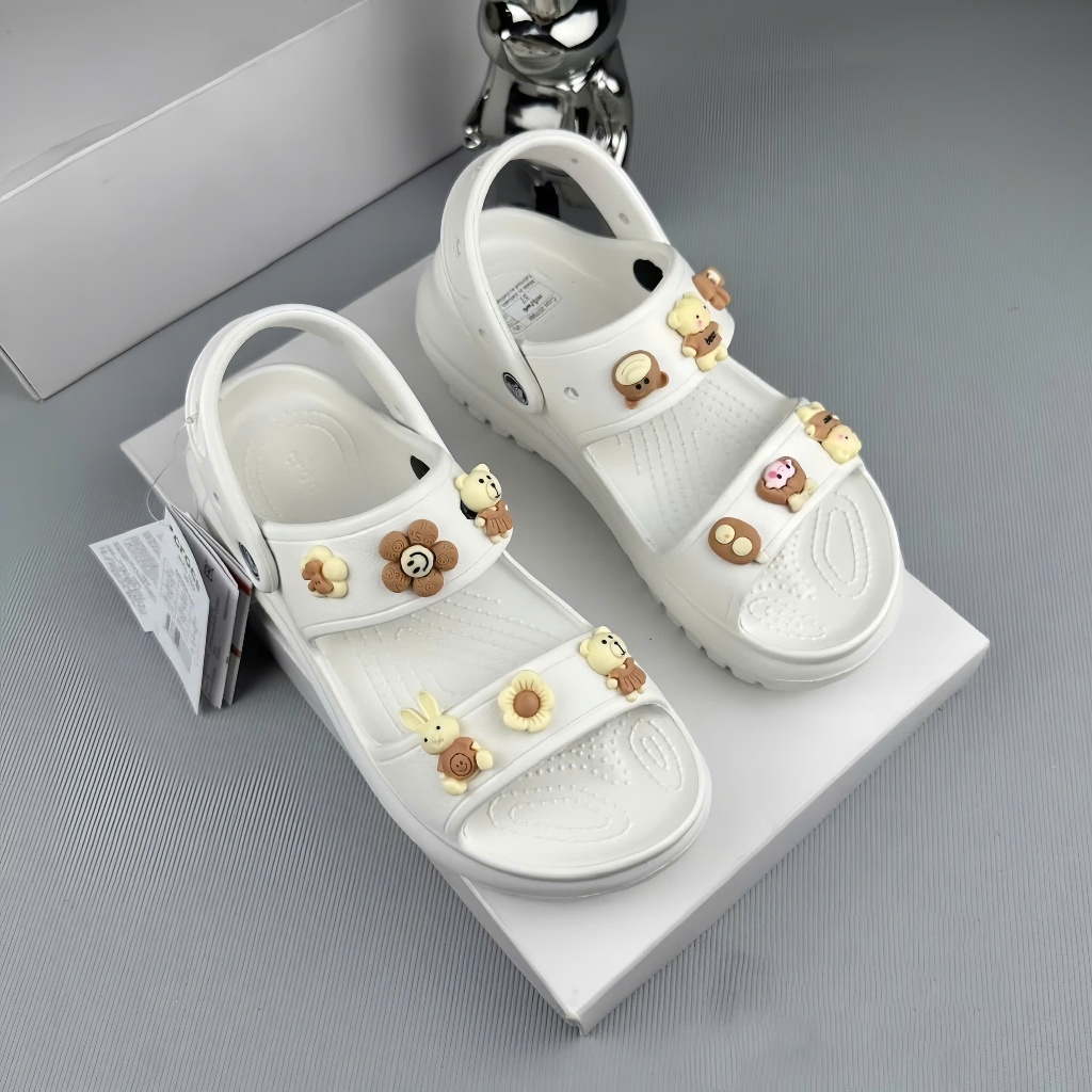 Sandal Crocs Mega Crush Đế Cao Chuẩn L1 kèm Full Chram Ngẫu Nhiên ,Giày Crocs Hót Siêu Bền Chống Trơn Đi Nước Thoải Mái | BigBuy360 - bigbuy360.vn