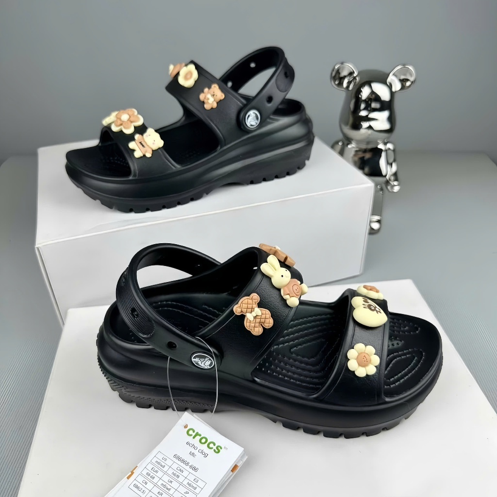 Sandal Crocs Mega Crush Đế Cao Chuẩn L1 kèm Full Chram Ngẫu Nhiên ,Giày Crocs Hót Siêu Bền Chống Trơn Đi Nước Thoải Mái | BigBuy360 - bigbuy360.vn