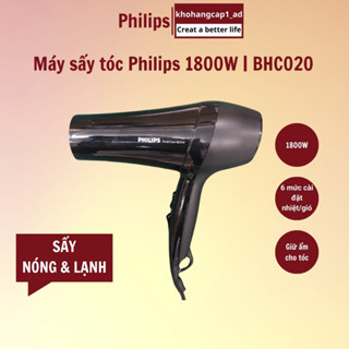 Máy sấy tóc Philips 2 chiều nóng lạnh BHC020 công suất lớn 1800W tạo kiểu tóc chuyên nghiệp chuẩn salon - khohangcap1_ad