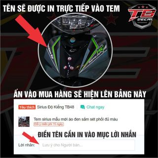 Tem Sirius Zin RC Đen phối đủ màu MSX1903