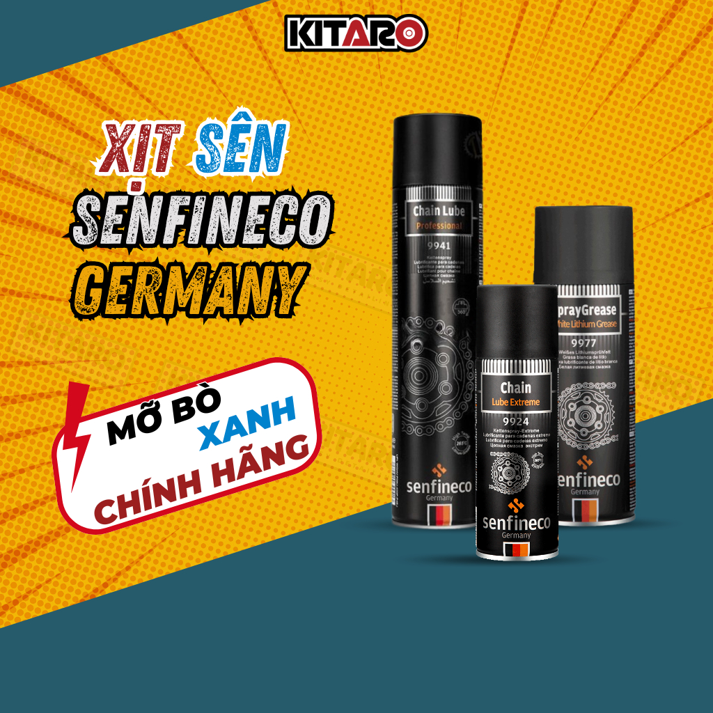 Dưỡng sên Senfineco - bôi trơn sên chống văng Senfineco Chain Lube Extreme 9924 200ml