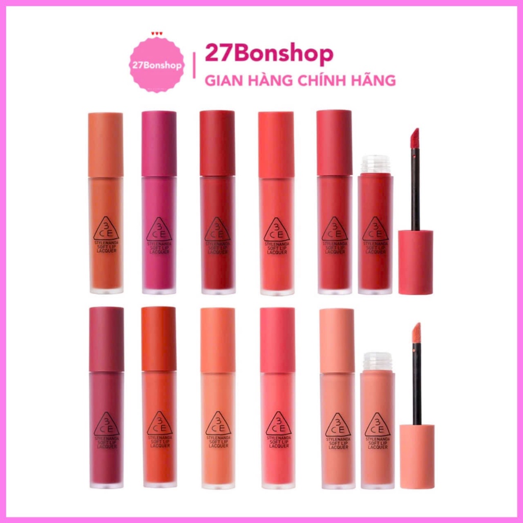 SON KEM LÌ 3CE SOFT LIP LACQUER