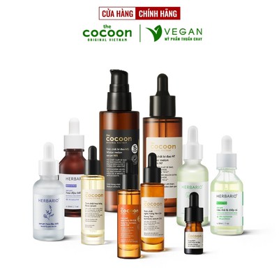 Serum - Tinh chất chuyên sâu vấn đề da VEGAN Thuần Chay COCOON, HERBARIO cho mọi loại da