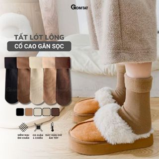 Tất lông cổ cao nữ GOMTAT giữ ấm chân, vớ nữ chất liệu cotton mềm mại, bền form - BUS-1807-1DOI