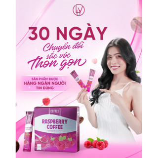 Cà Phê Mâm Xôi Giảm Cân Raspberry Coffee Chính Hãng Hộp 15 Gói - hàng chấm tem