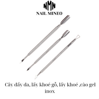  Cây đẩy da lấy khoé gỗ lấy khoé ,cào gel inox chuyên dụng ngành Nail 