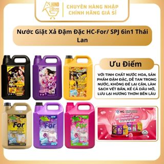 Nước Giặt Xả Đậm Đặc HC-For/ SPJ 6in1 5000ml Thái Lan Làm Sạch Vết Bẩn, Lưu Hương Lâu - Hinohouse