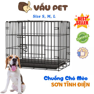 Chuồng Chó Mèo Sơn Tĩnh Điện - Lồng Cho Chó Mèo Gấp Gọn Vẩu Pet Shop