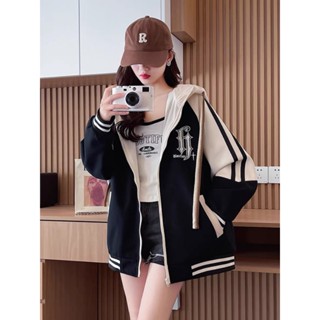  Áo Khoác Hoodie Nữ Nón Hai Lớp thêu Chữ H Chất Nỉ Bông Dày vừa Mịn Giữ Ấm Cực XInh 