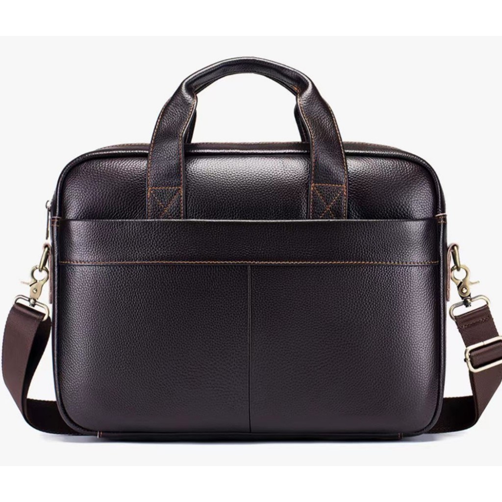 [Da thật] Cặp công sở nam da bò thật CD312VB (Đen/Nâu sẫm) - 100% da thật, BH 3 năm