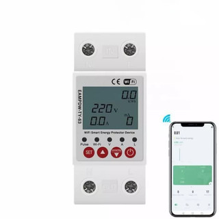  Công tơ điện tử Tuya Wifi 63A có bảo vệ chống giật quá dòng thấp áp cao áp 