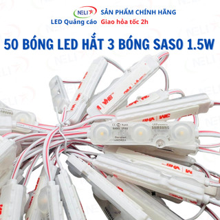  Dây 50 thanh led 3 mắt SASO kích thước 66x15mm chuyên dùng dán viền trang trí hắt chữ quảng cáo. 