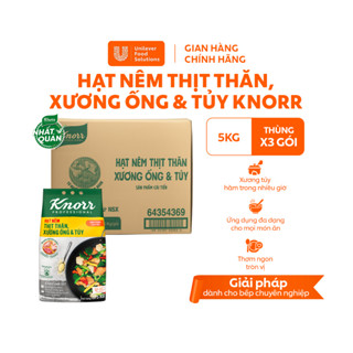 Thùng 3 Gói Hạt Nêm Thịt Thăn Xương Ống Và Tủy Knorr Professional 5kg - Chuyên Dùng Cho Nấu Ăn