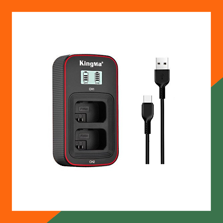 Bộ 2 Pin + Sạc Đôi Kingma NP-FW50 Dùng Cho Máy Ảnh Sony | BigBuy360 - bigbuy360.vn